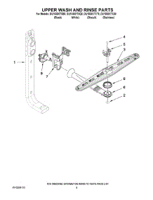 07 - Upper Wash And Rinse Parts parts for Whirlpool Dishwasher DU1030XTXS0 from AppliancePartsPros.com