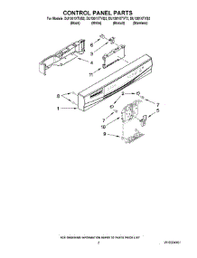 02 - Control Panel Parts parts for Whirlpool Dishwasher DU1301XTVB2 from AppliancePartsPros.com