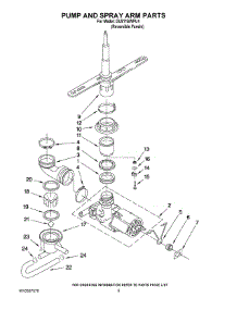 04 - Pump And Spray Arm Parts parts for Whirlpool Dishwasher DU811SWPU4 from AppliancePartsPros.com