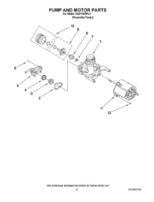 05 - Pump And Motor Parts parts for Whirlpool Dishwasher DU811SWPU4 from AppliancePartsPros.com