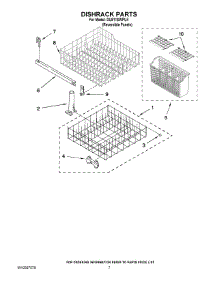 06 - Dishrack Parts parts for Whirlpool Dishwasher DU811SWPU4 from AppliancePartsPros.com