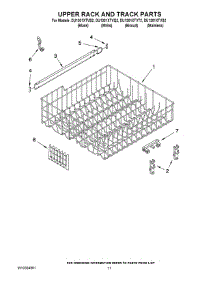 09 - Upper Rack And Track Parts parts for Whirlpool Dishwasher DU1301XTVB2 from AppliancePartsPros.com