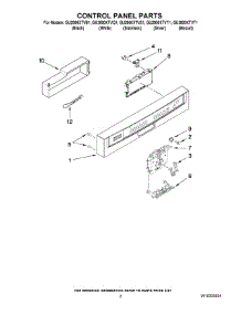 02 - Control Panel Parts parts for Whirlpool Dishwasher GU2800XTVQ1 from AppliancePartsPros.com