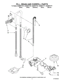 04 - Fill, Drain And Overfill Parts parts for Whirlpool Dishwasher GU2800XTVY1 from AppliancePartsPros.com
