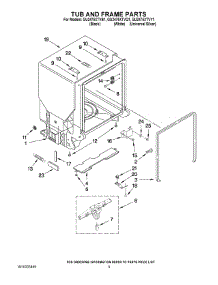 05 - Tub And Frame Parts parts for Whirlpool Dishwasher GU2475XTVY1 from AppliancePartsPros.com