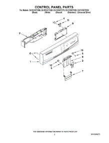 02 - Control Panel Parts parts for Whirlpool Dishwasher DU1015XTXD0 from AppliancePartsPros.com