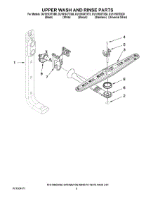 07 - Upper Wash And Rinse Parts parts for Whirlpool Dishwasher DU1015XTXD0 from AppliancePartsPros.com