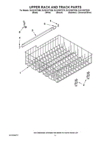 09 - Upper Rack And Track Parts parts for Whirlpool Dishwasher DU1015XTXD0 from AppliancePartsPros.com