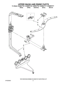 07 - Upper Wash And Rinse Parts parts for Whirlpool Dishwasher GU2800XTVT1 from AppliancePartsPros.com