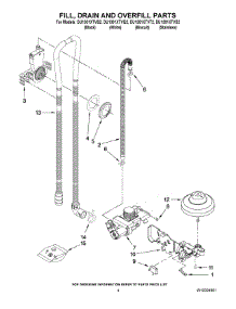 04 - Fill, Drain And Overfill Parts parts for Whirlpool Dishwasher DU1301XTVQ2 from AppliancePartsPros.com