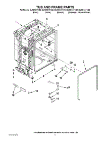 05 - Tub And Frame Parts parts for Whirlpool Dishwasher DU1015XTXT0 from AppliancePartsPros.com