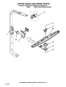 07 - Upper Wash And Rinse Parts parts for Whirlpool Dishwasher GU2275XTVY1 from AppliancePartsPros.com