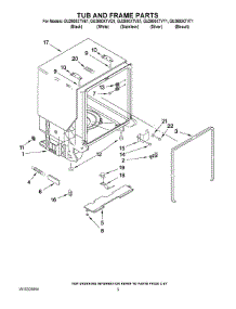 05 - Tub And Frame Parts parts for Whirlpool Dishwasher GU2800XTVB1 from AppliancePartsPros.com