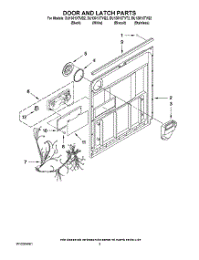 03 - Door And Latch Parts parts for Whirlpool Dishwasher DU1301XTVT2 from AppliancePartsPros.com