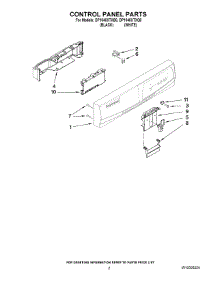 02 - Control Panel Parts parts for Whirlpool Dishwasher DP1040XTXQ0 from AppliancePartsPros.com