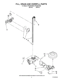 04 - Fill, Drain And Overfill Parts parts for Whirlpool Dishwasher DP1040XTXQ0 from AppliancePartsPros.com