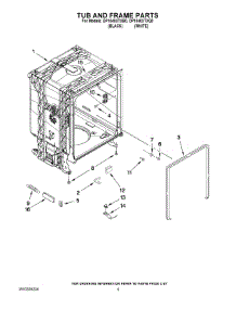 05 - Tub And Frame Parts parts for Whirlpool Dishwasher DP1040XTXQ0 from AppliancePartsPros.com
