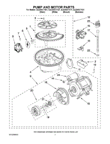 06 - Pump And Motor Parts parts for Whirlpool Dishwasher GU2300XTVB1 from AppliancePartsPros.com