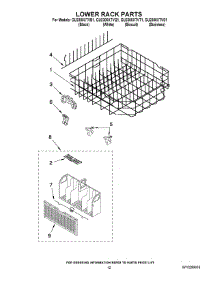 10 - Lower Rack Parts parts for Whirlpool Dishwasher GU2300XTVB1 from AppliancePartsPros.com