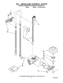 04 - Fill, Drain And Overfill Parts parts for Whirlpool Dishwasher GU3200XTVY3 from AppliancePartsPros.com