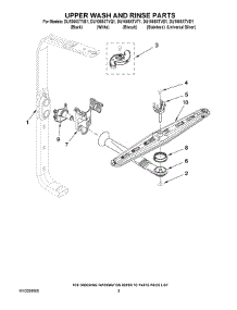 07 - Upper Wash And Rinse Parts parts for Whirlpool Dishwasher DU1055XTVT1 from AppliancePartsPros.com