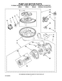 06 - Pump And Motor Parts parts for Whirlpool Dishwasher DU1055XTVS1 from AppliancePartsPros.com