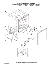 05 - Tub And Frame Parts parts for Whirlpool Dishwasher GU2300XTVS1 from AppliancePartsPros.com