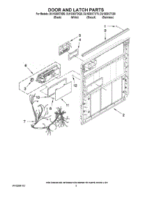 03 - Door And Latch Parts parts for Whirlpool Dishwasher DU1030XTXB0 from AppliancePartsPros.com