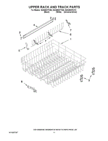 09 - Upper Rack And Track Parts parts for Whirlpool Dishwasher GU3200XTVY2 from AppliancePartsPros.com