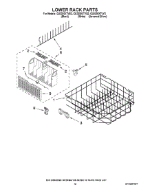 10 - Lower Rack Parts parts for Whirlpool Dishwasher GU3200XTVY2 from AppliancePartsPros.com