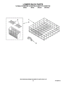10 - Lower Rack Parts parts for Whirlpool Dishwasher DU1030XTXB0 from AppliancePartsPros.com