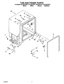 07 - Tub And Frame Parts parts for Whirlpool Dishwasher DU1055XTST1 from AppliancePartsPros.com