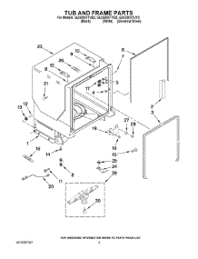 05 - Tub And Frame Parts parts for Whirlpool Dishwasher GU3200XTVB2 from AppliancePartsPros.com