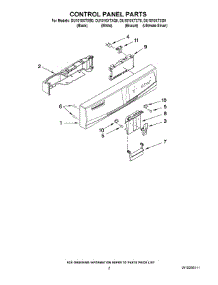 02 - Control Panel Parts parts for Whirlpool Dishwasher DU1010XTXQ0 from AppliancePartsPros.com