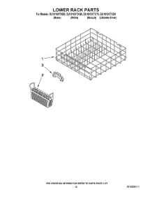 10 - Lower Rack Parts parts for Whirlpool Dishwasher DU1010XTXQ0 from AppliancePartsPros.com