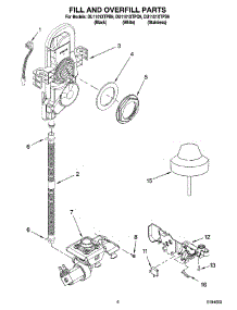 06 - Fill And Overfill Parts parts for Whirlpool Dishwasher DU1101XTPB9 from AppliancePartsPros.com