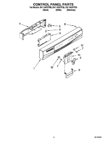 02 - Control Panel Parts parts for Whirlpool Dishwasher DU1145XTPS9 from AppliancePartsPros.com