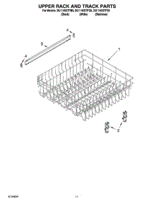 09 - Upper Rack And Track Parts parts for Whirlpool Dishwasher DU1145XTPB9 from AppliancePartsPros.com
