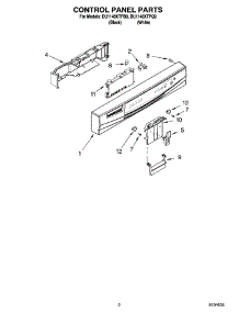 02 - Control Panel Parts parts for Whirlpool Dishwasher DU1148XTPB9 from AppliancePartsPros.com