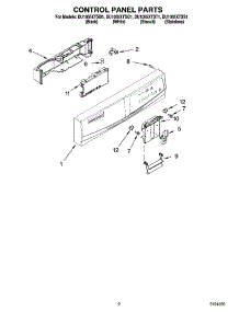 02 - Control Panel Parts parts for Whirlpool Dishwasher DU1055XTSQ1 from AppliancePartsPros.com