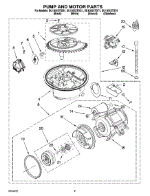 08 - Pump And Motor Parts parts for Whirlpool Dishwasher DU1055XTSQ1 from AppliancePartsPros.com