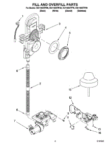 06 - Fill And Overfill Parts parts for Whirlpool Dishwasher DU1100XTPT9 from AppliancePartsPros.com