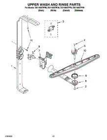 10 - Upper Wash And Rinse Parts parts for Whirlpool Dishwasher DU1100XTPT9 from AppliancePartsPros.com