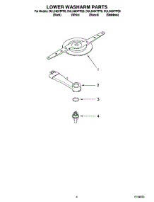 04 - Lower Washarm Parts parts for Whirlpool Dishwasher DUL240XTPT9 from AppliancePartsPros.com