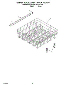 09 - Upper Rack And Track Parts parts for Whirlpool Dishwasher DU1148XTPQ9 from AppliancePartsPros.com