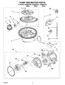 08 - Pump And Motor Parts parts for Whirlpool Dishwasher GU3600XTSB1 from AppliancePartsPros.com