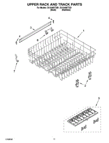 09 - Upper Rack And Track Parts parts for Whirlpool Dishwasher DU1248XTSB1 from AppliancePartsPros.com