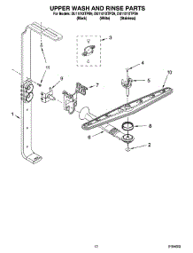 10 - Upper Wash And Rinse Parts parts for Whirlpool Dishwasher DU1101XTPS9 from AppliancePartsPros.com