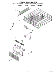 11 - Lower Rack Parts, Optional Parts (Not Included) parts for Whirlpool Dishwasher DU1200XTSS1 from AppliancePartsPros.com