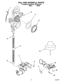 06 - Fill And Overfill Parts parts for Whirlpool Dishwasher DU1245XTSB1 from AppliancePartsPros.com